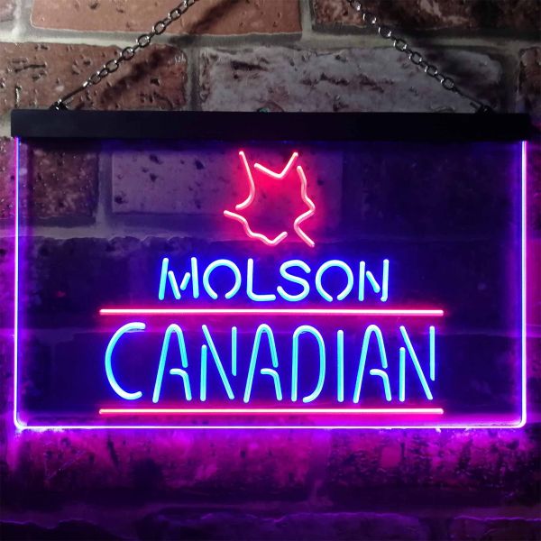 Molson Canadian Maple Dual LED Neon Light Sign